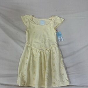 Brand new with tags Cat & Jack girls' yellow eyelet dress.